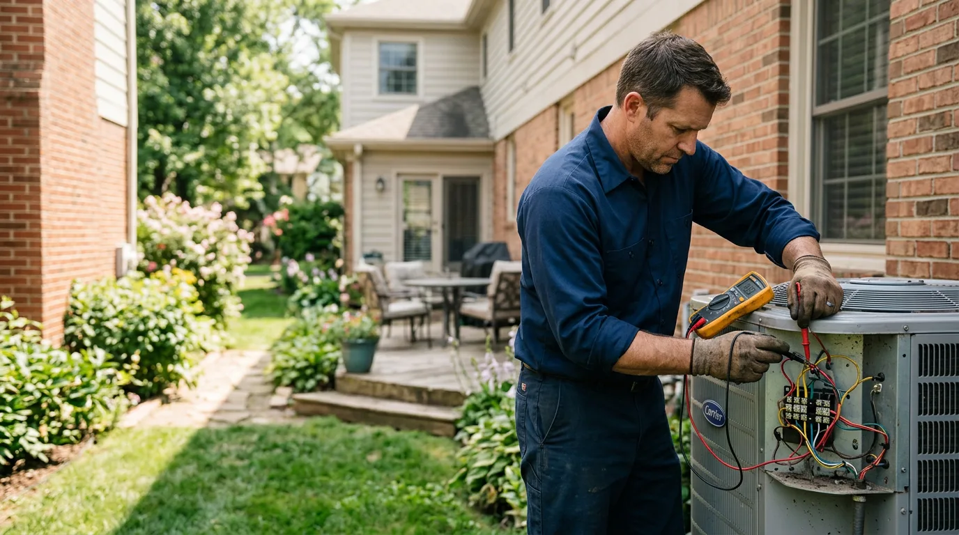 HVAC technician working near Rogers, NE